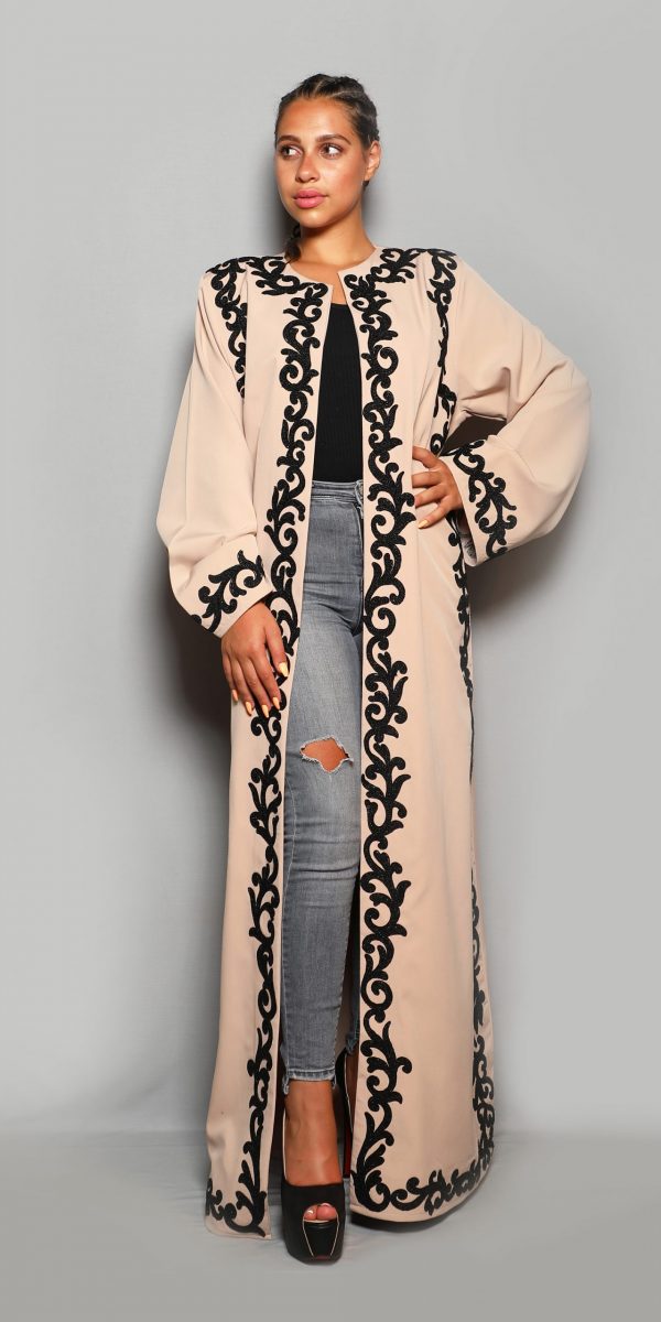 Abaya with Oriental Handmade embroidery Lexus fabric