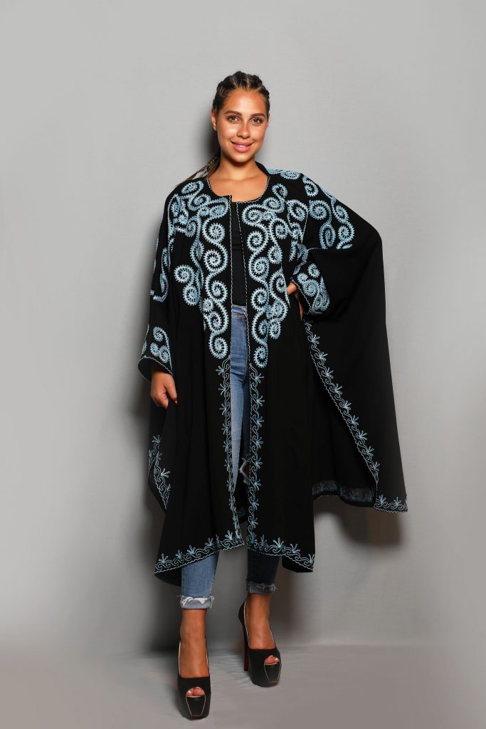 Abaya with Oriental embroidery Lexus fabric & Silk line