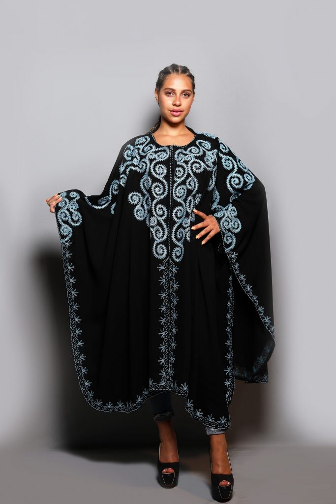 Abaya with Oriental embroidery Lexus fabric & Silk line