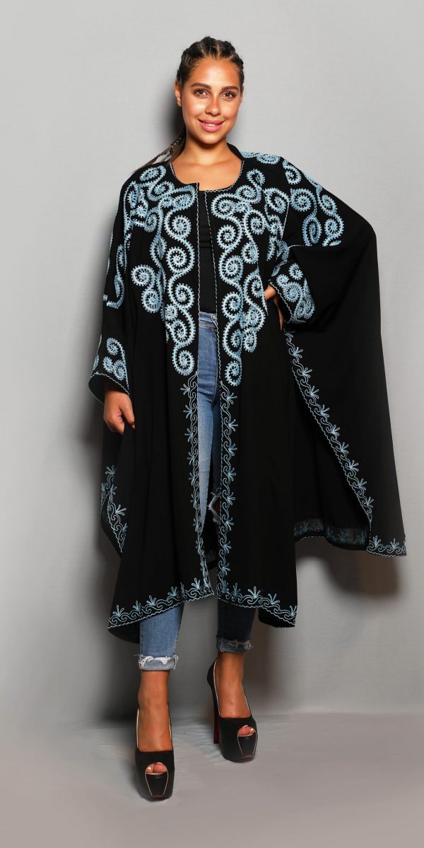 Abaya with Oriental embroidery Lexus fabric & Silk line