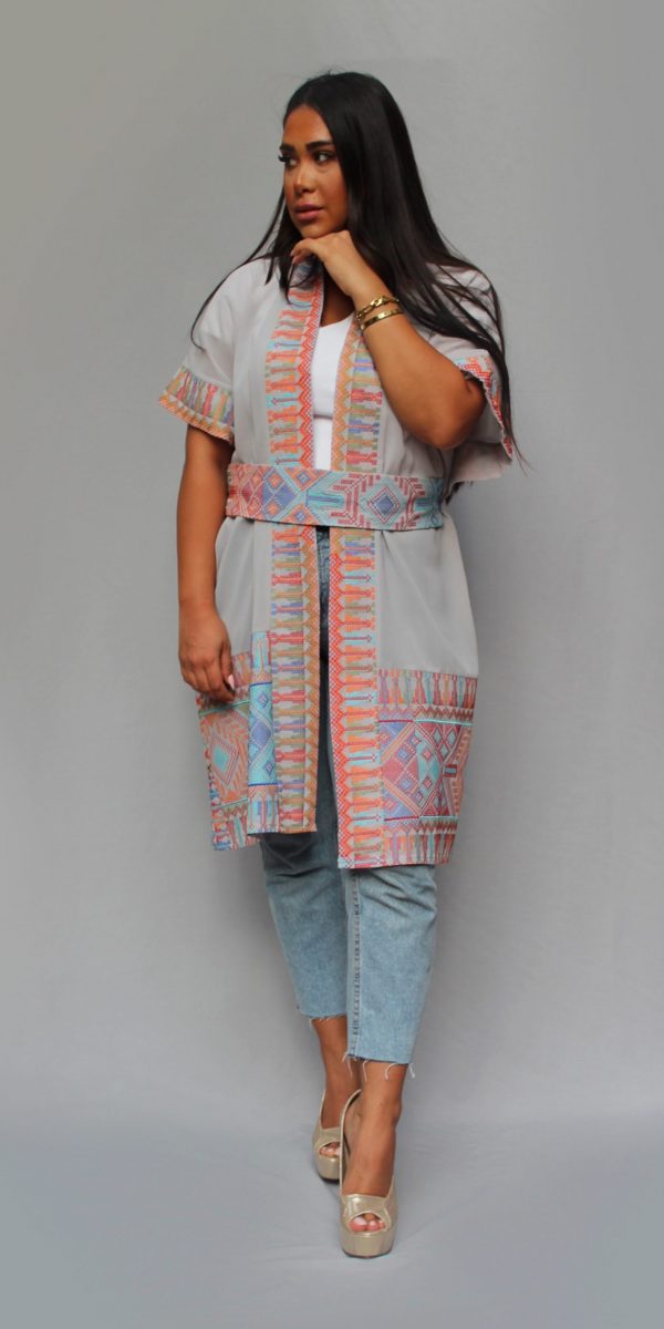 Embroidered oriental Abaya- Chiffon fabric