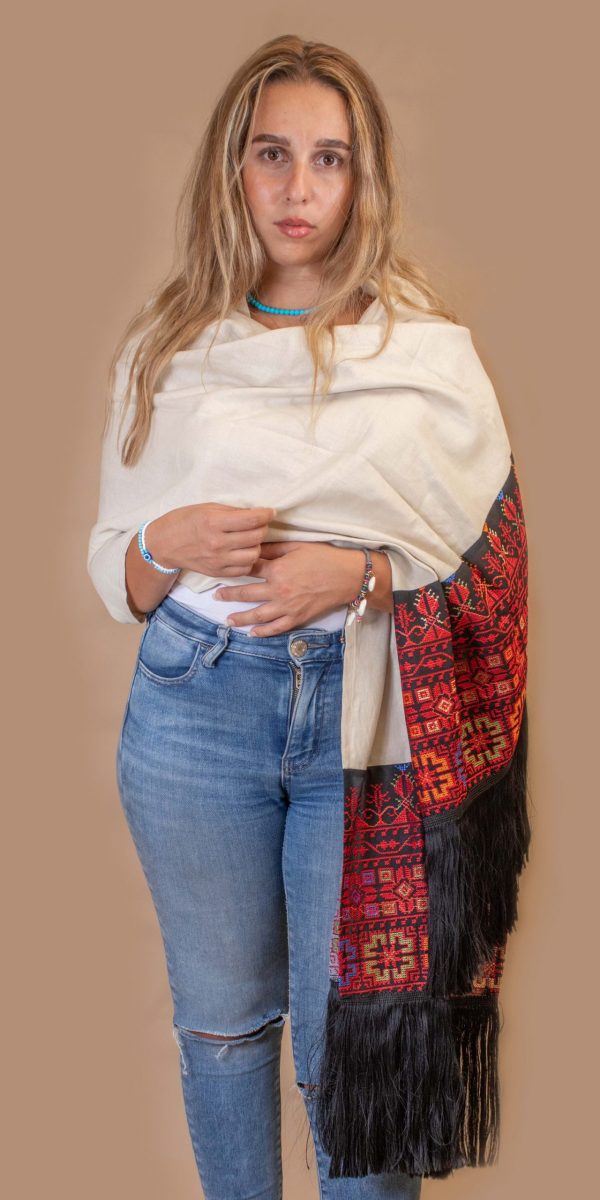 Scarf (shawl) with oriental style – Linen