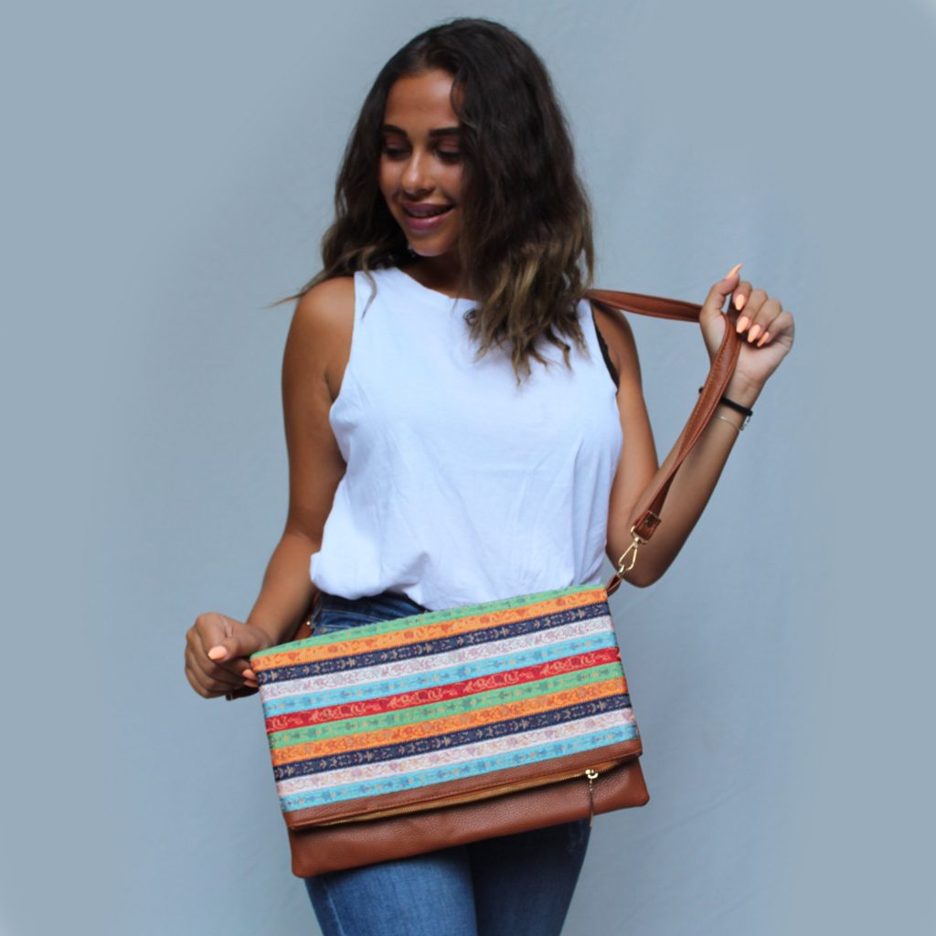 Oriental Shoulder foldable bag - Sayeh fabric-C20A-NB29