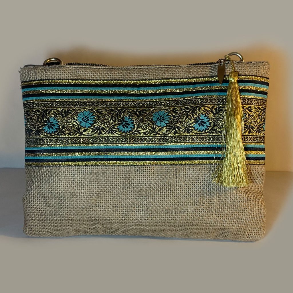 Oriental Xbody Bag Canvas fabric &amp; CANE LINE-C20A-NB17