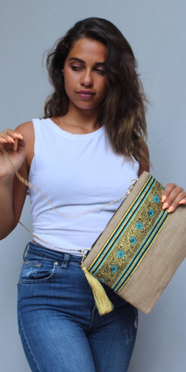 Oriental Xbody Bag Canvas fabric & Cane-line